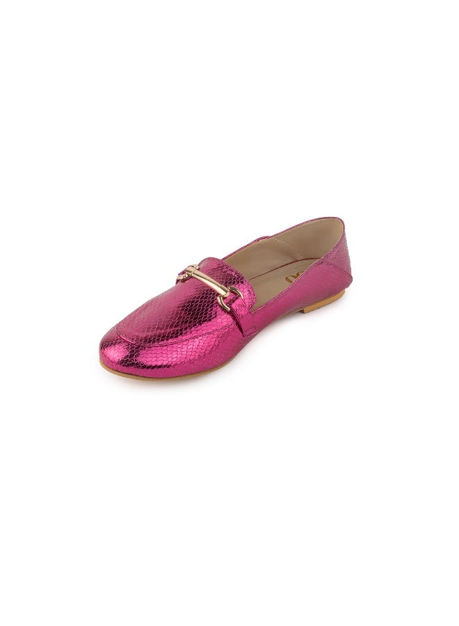 BOU Metallic Loafers - Fucsia - Image 3